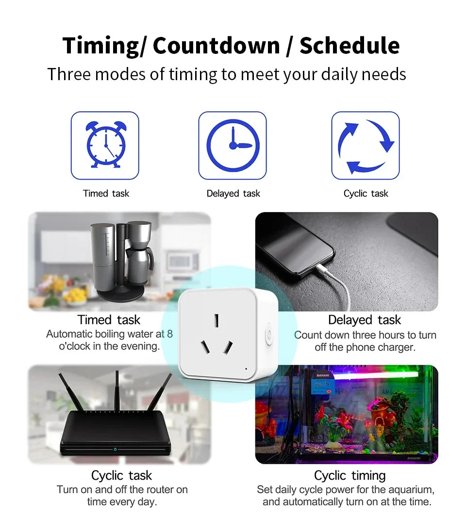 SmartScene Wi-Fi Smart Plug – Voice Control, Energy Monitoring & Child Lock