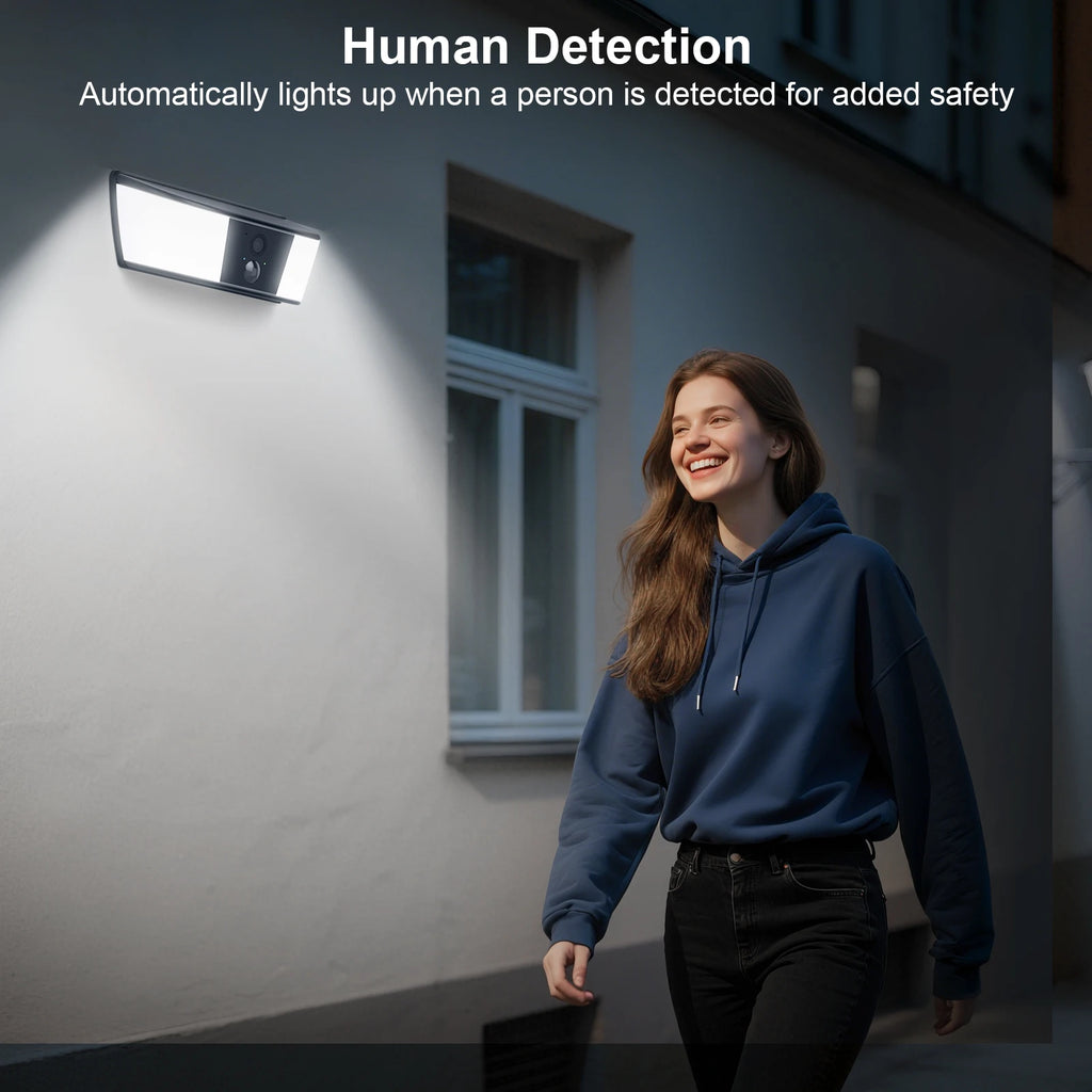 SmartScene - Solar Outdoor Light Security Camera – 3MP, Color Night Vision & Motion Detection