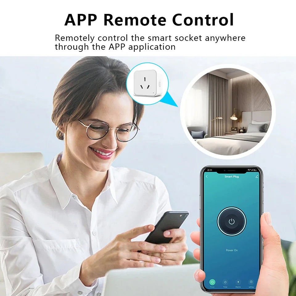 SmartScene Wi-Fi Smart Plug – Voice Control, Energy Monitoring & Child Lock